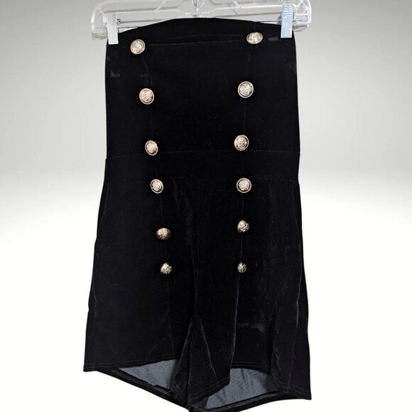 NWT Super Adorable Sailor Strapless Velvet Romper Size S/M - Picture 8 of 9